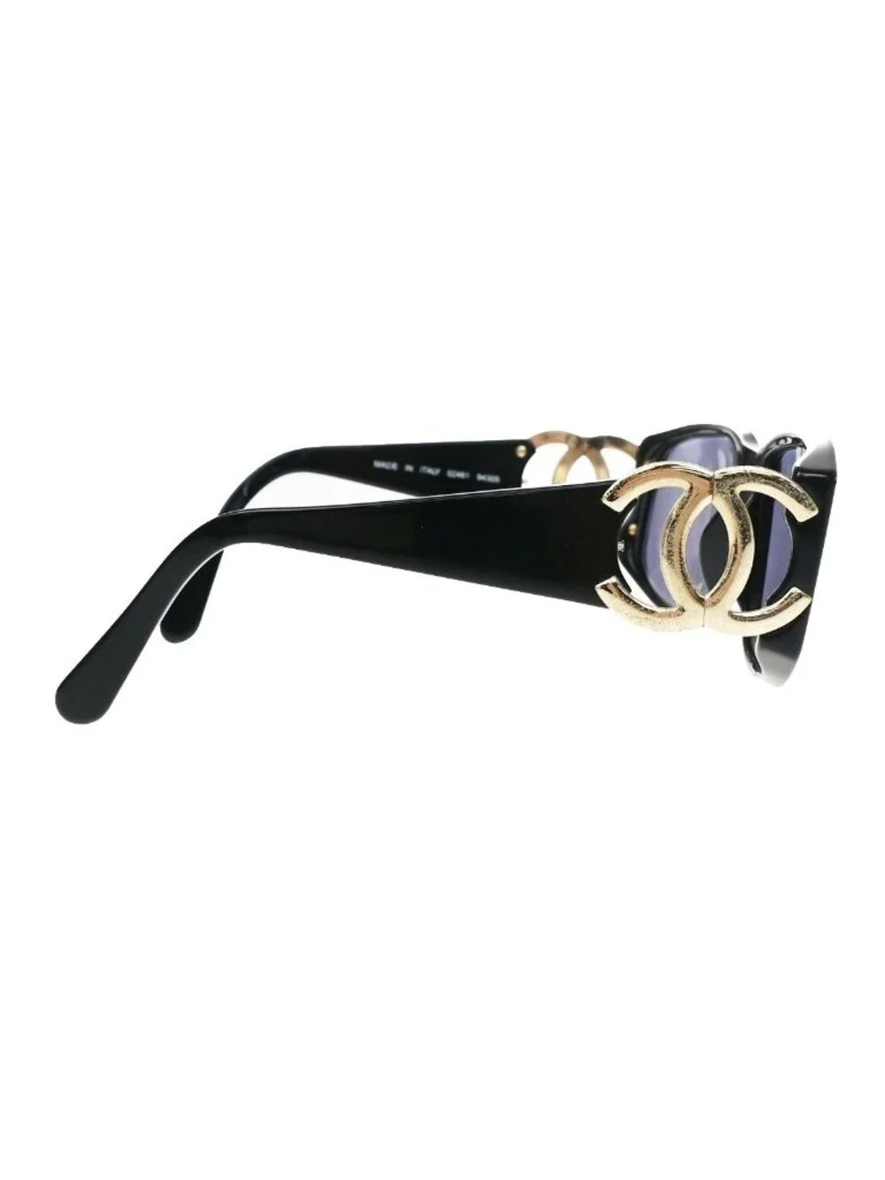 Chanel Sunglasses CC Logo Black Gold Eyewear
